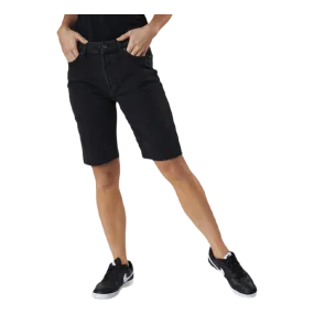 Only Emily Hw Long Shorts Raw Bb Mas0033 Black